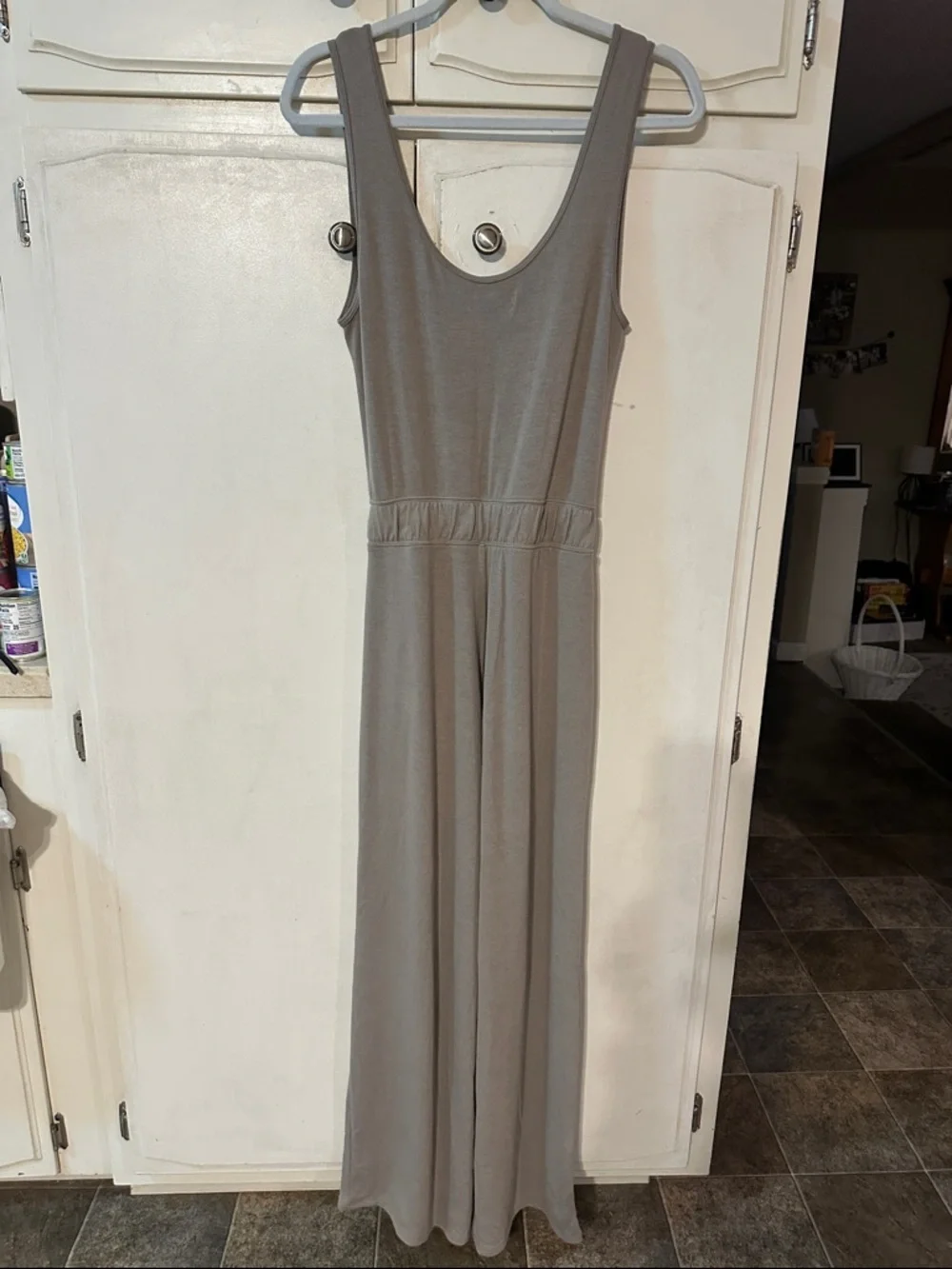 ABERCROMBIE Lounge Scoopneck Jumpsuit - Taupe